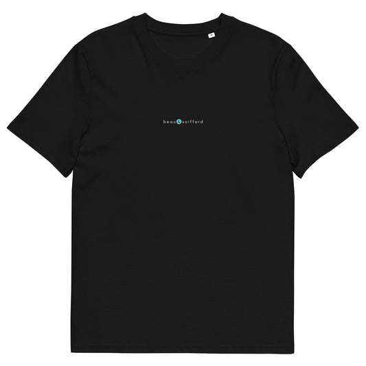T-shirt noir femme et homme stylé, logo bleu, beau et soiffard de la marque belle et beau